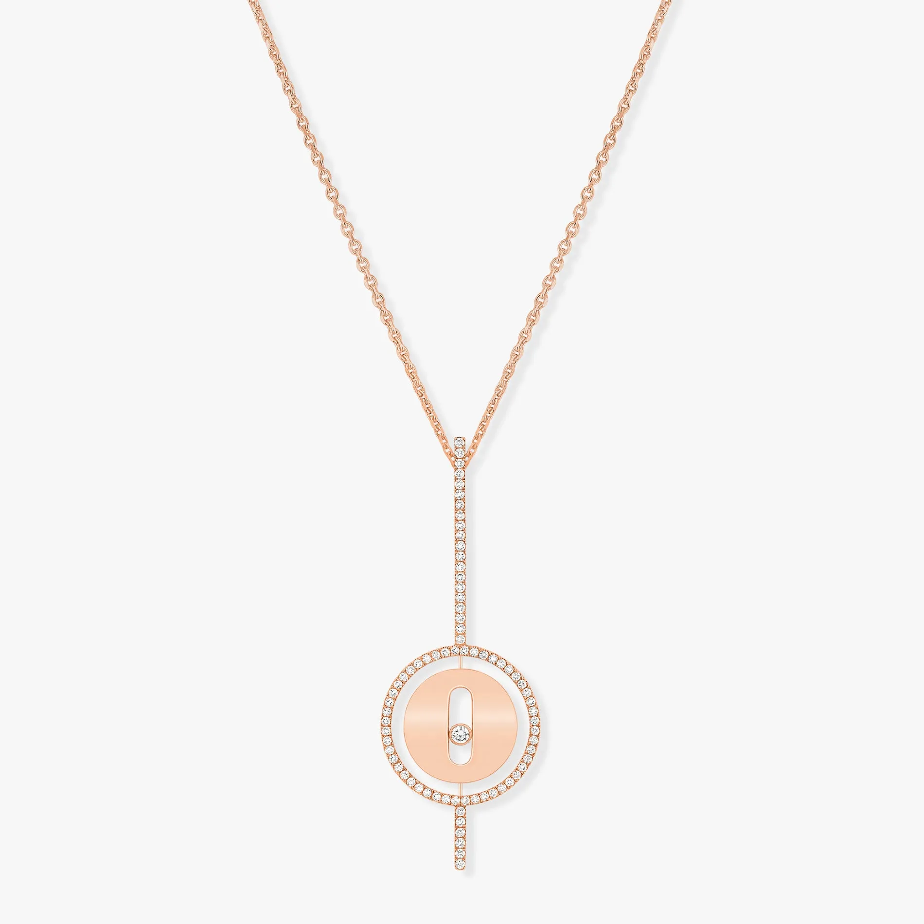 Pink Gold Diamond Necklace