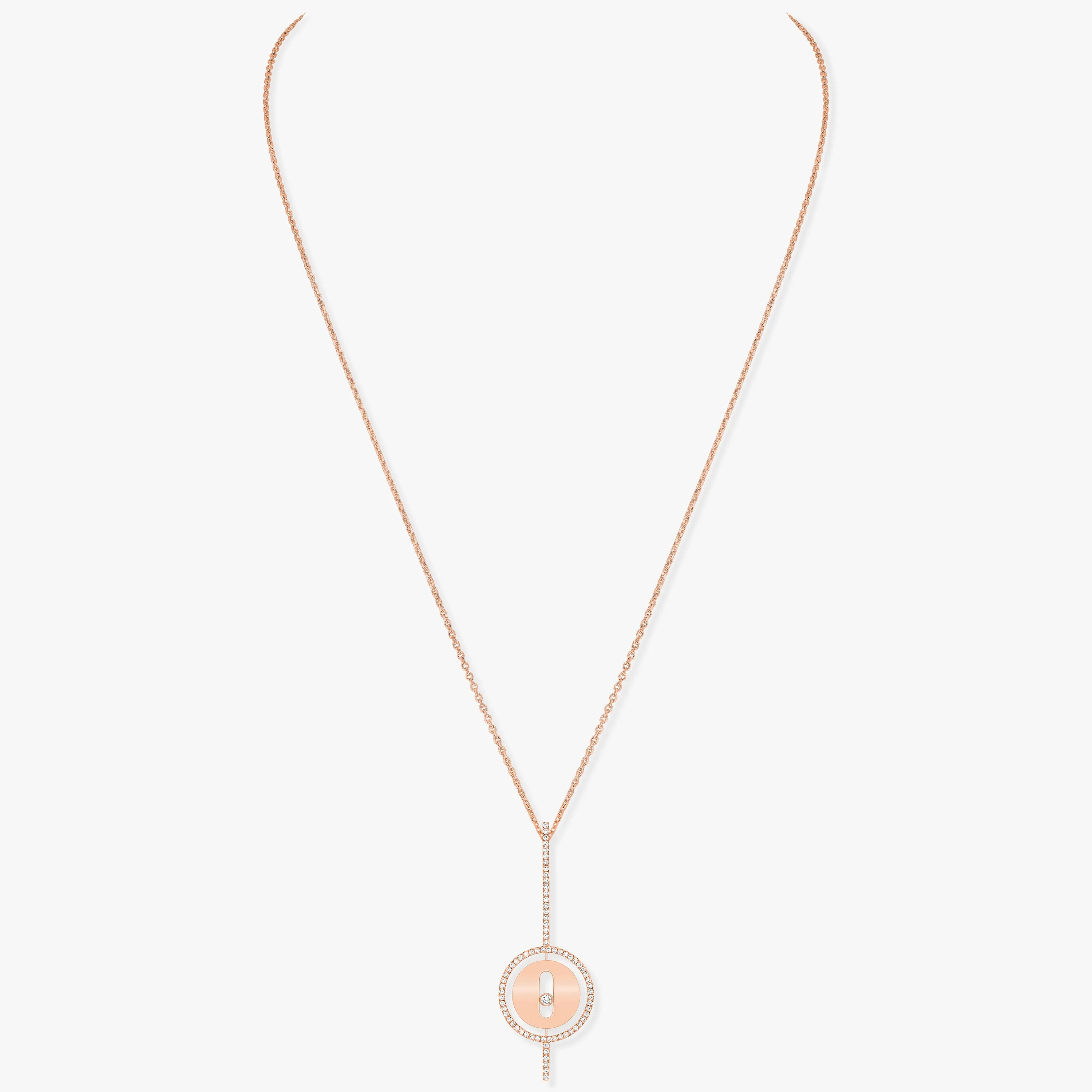 Pink Gold Diamond Necklace