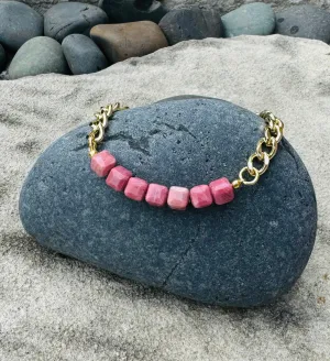 Pink Rhodonite Bracelet