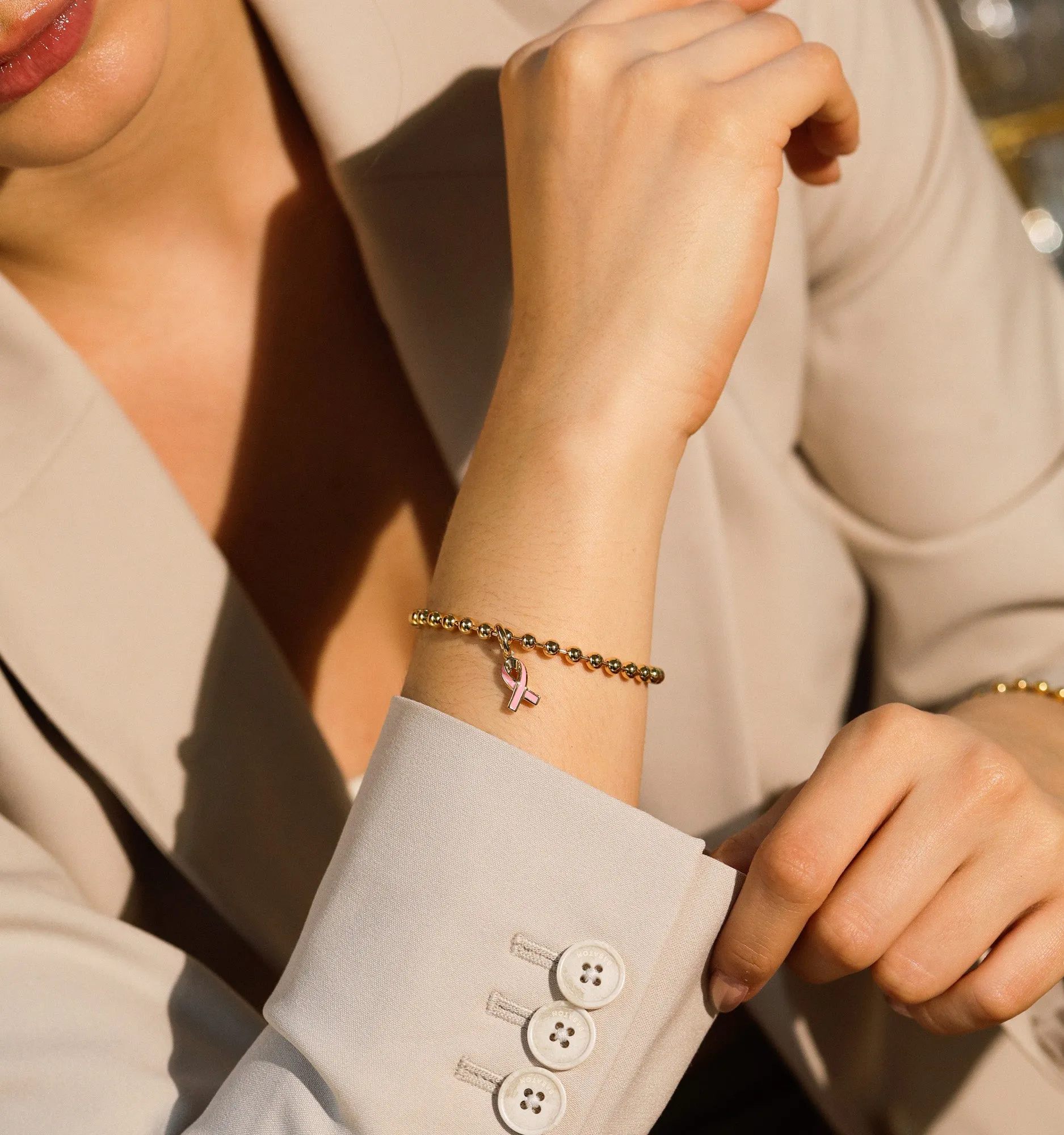 Pink Ribbon Bracelet