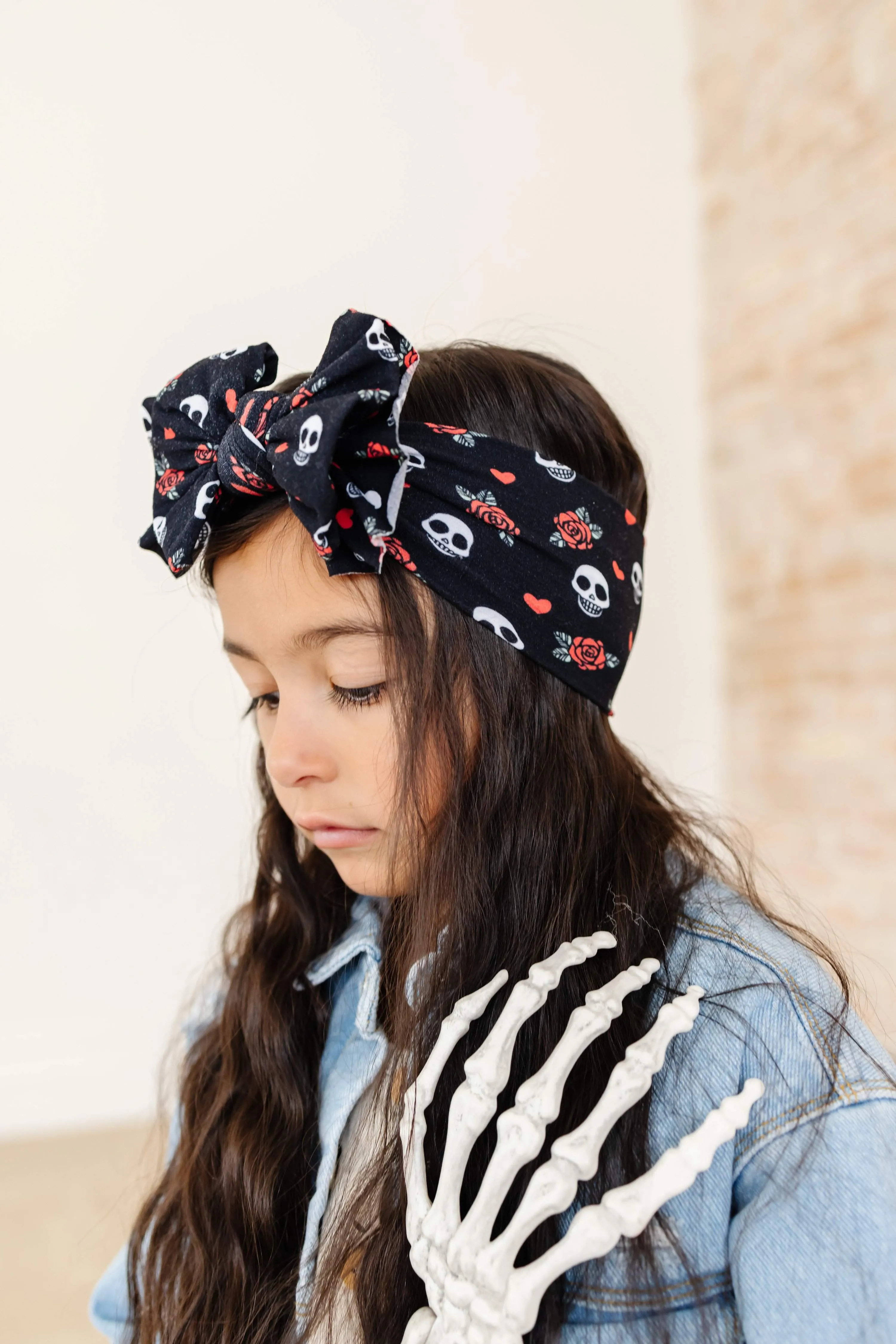 PRINTED FAB: skull 'n rose