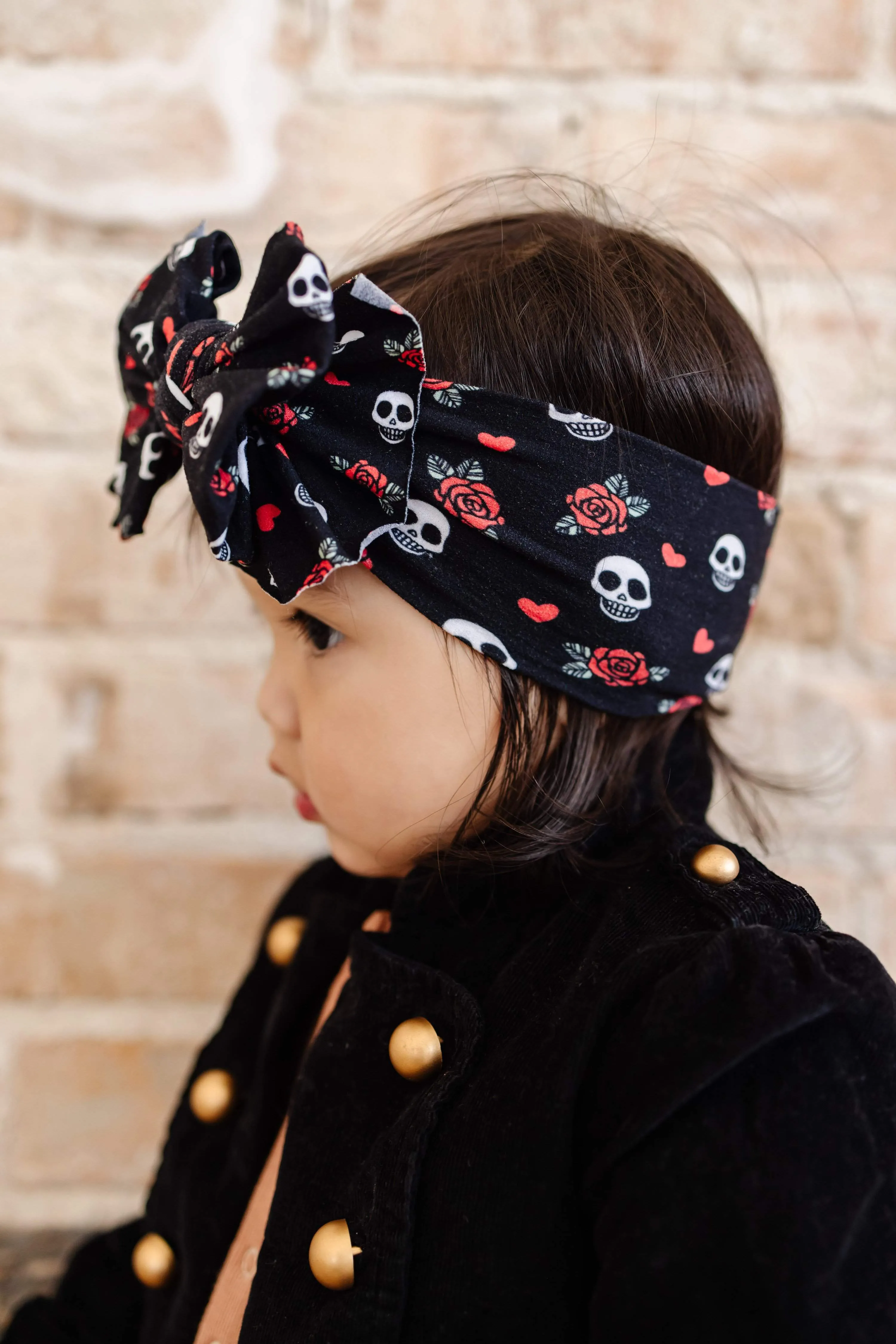 PRINTED FAB: skull 'n rose