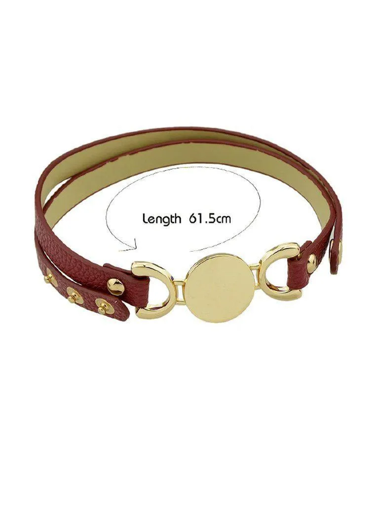 Red Multi-Layer Winding Wide Bracelet
