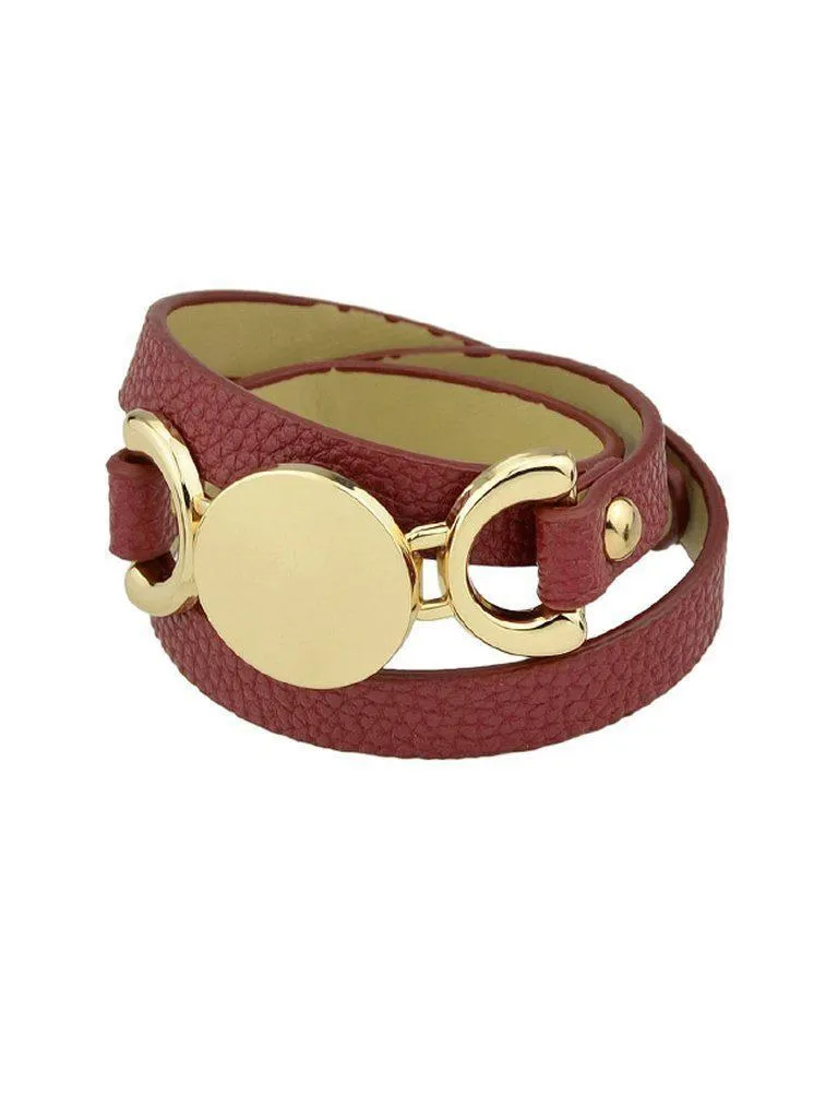 Red Multi-Layer Winding Wide Bracelet