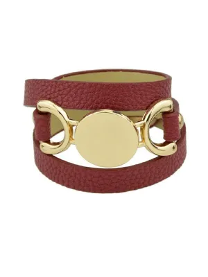 Red Multi-Layer Winding Wide Bracelet