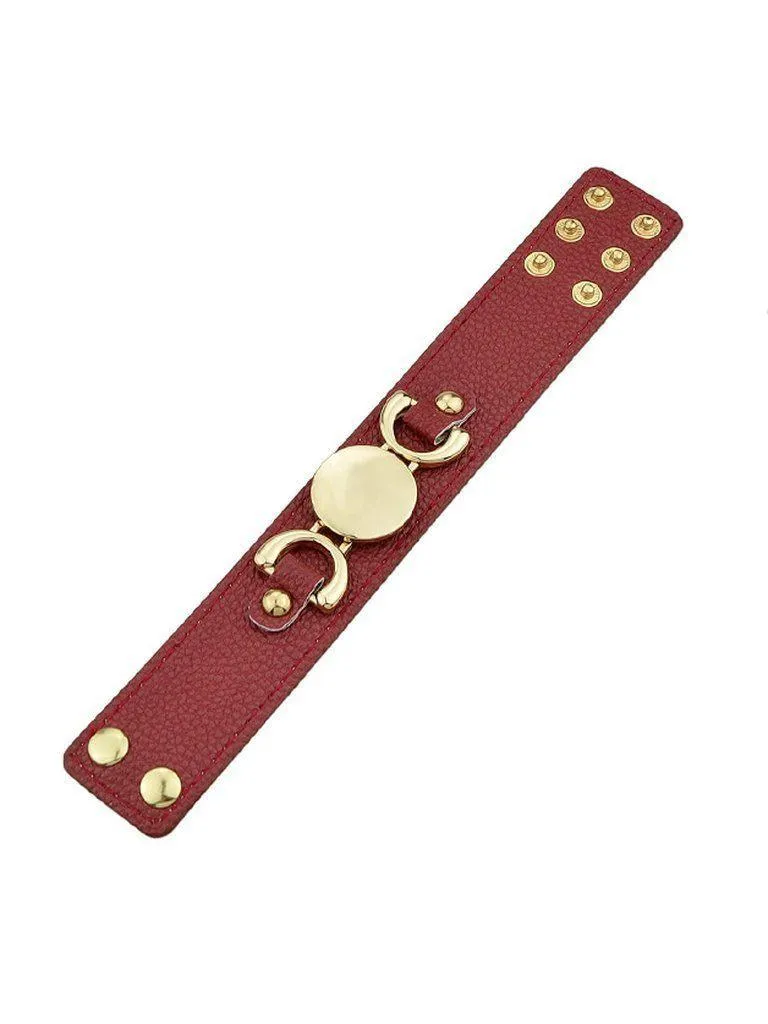 Red Original Letter Wide Bangle