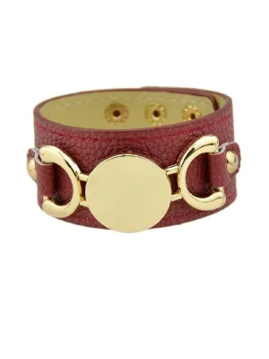 Red Original Letter Wide Bangle