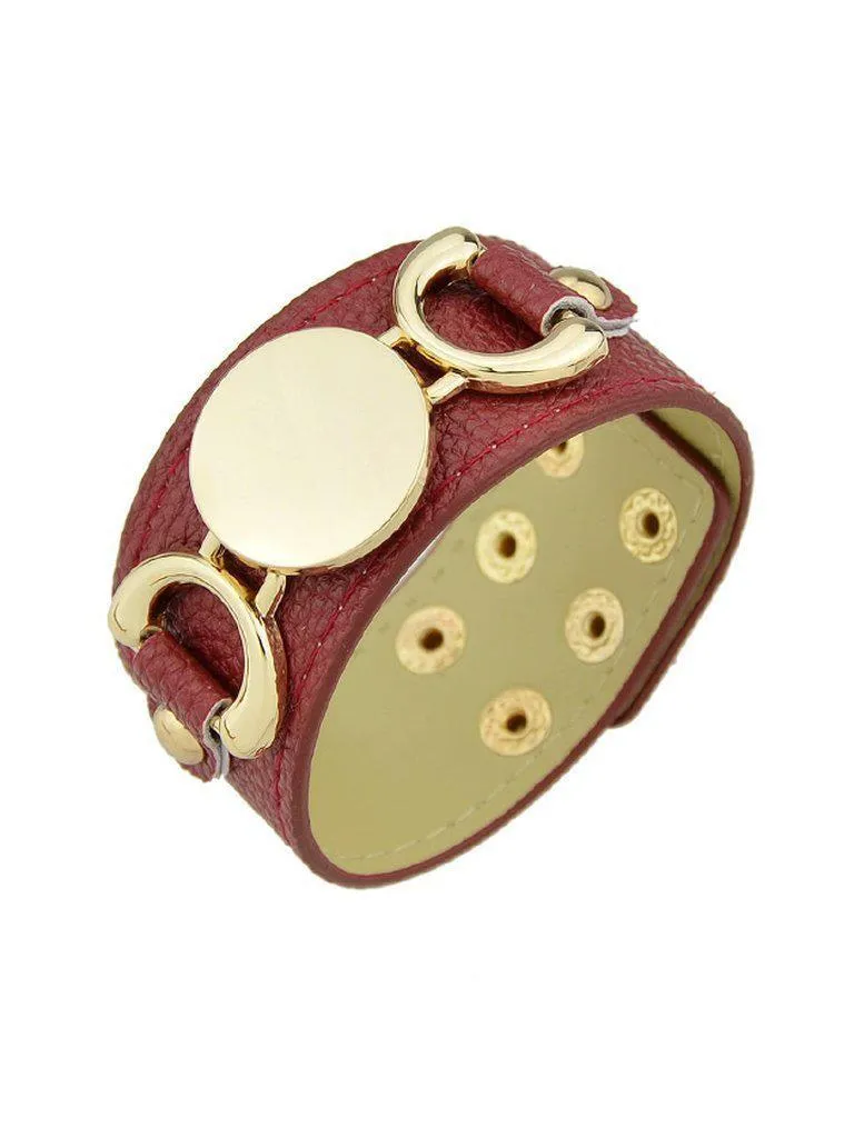 Red Original Letter Wide Bangle
