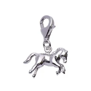 Silver Stallion Horse Charm