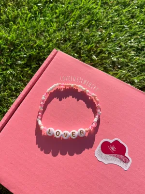 Taylor swift ‘LOVER’ seed bead bracelet!