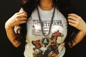 Turquoise Naja and Pearl Beaded Necklace