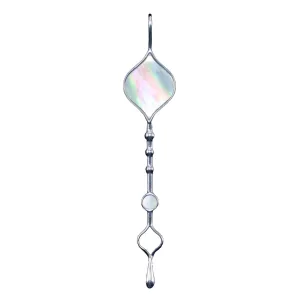 Unity Wand Pendant in Sterling Silver and Mother-of-Pearl