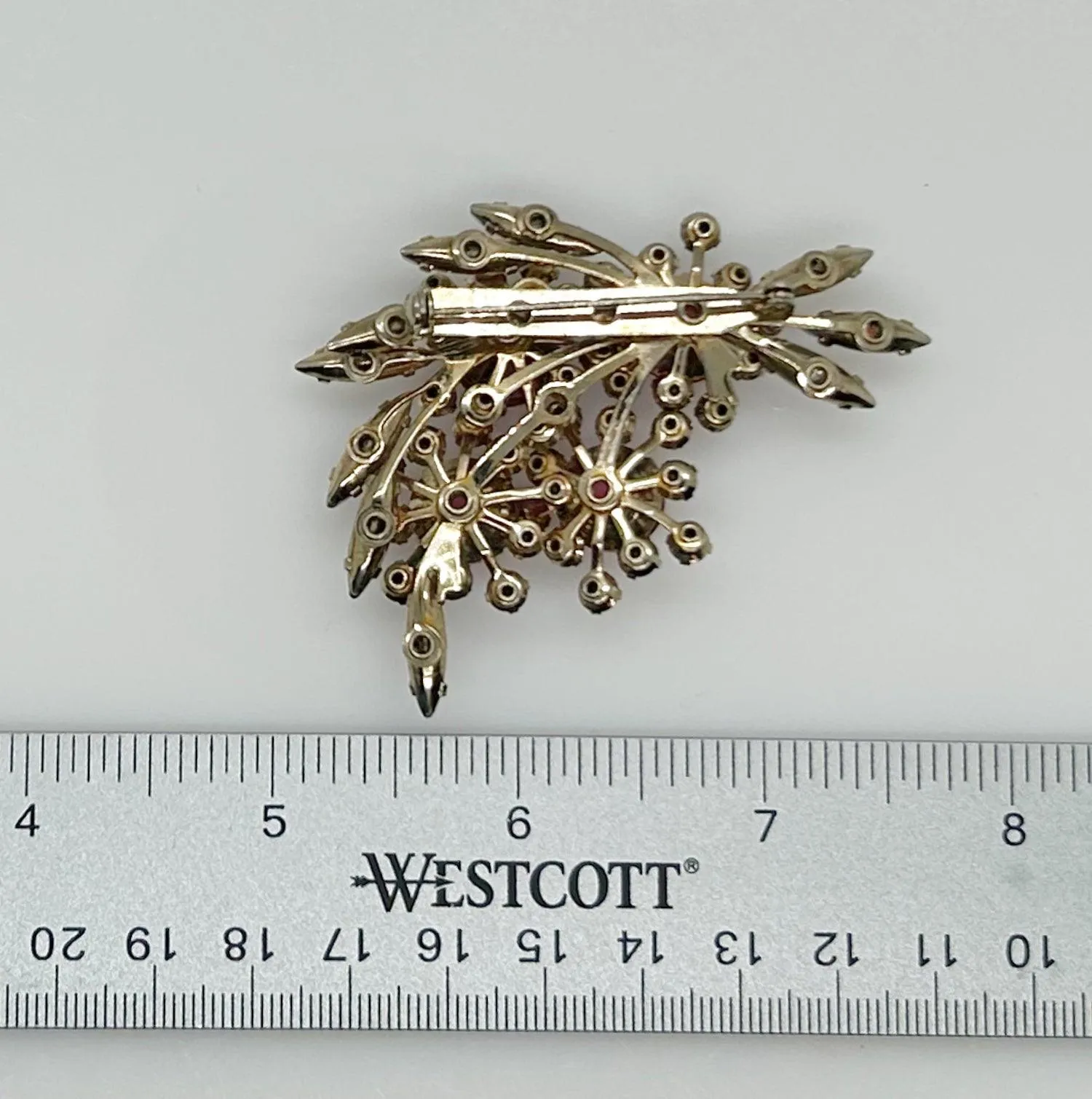 Vintage Pink Abstract Floral Layered Brooch