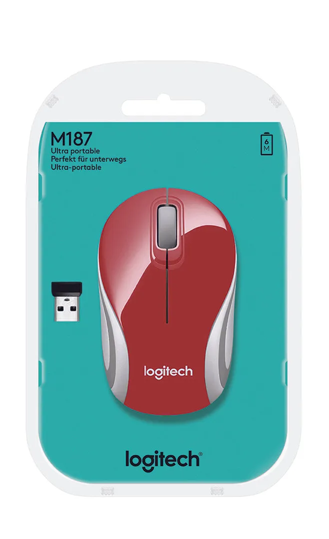 Wireless Mini Mouse M187 Red